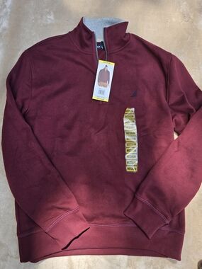 Nautica Men's Zip-Up Sweater - Maroon
